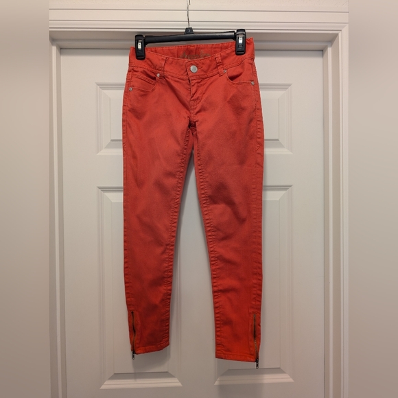 American Rag Denim - American Rag Denim Mid Rise Tapered Zip Legs Stretch Size 1